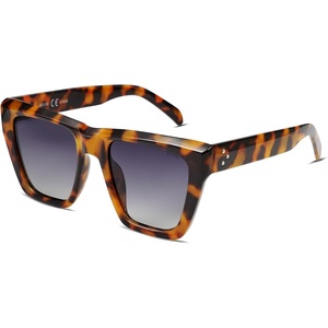 image:imageSOJOS Fashion Oversized Square Cat Eye Polarized Sunglasses for Women Trendy Cateye Style Womens Sunglasses SJ2179TortoiseGrey Grading