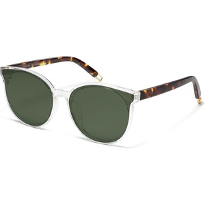image:imageSOJOS Fashion Round Sunglasses for Women Men Oversized Vintage Shades SJ2057ClearGreen