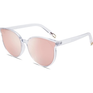 image:imageSOJOS Fashion Round Sunglasses for Women Men Oversized Vintage Shades SJ2057ClearPink
