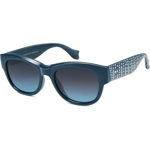image:imageSOJOS Ocean Collection Classic Polarized Square Sunglasses for Women Men Recycled Plastic Frame EcoFriendly UV400 BloomBlueBlue