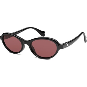 image:imageSOJOS Ocean Collection Polarized Retro Oval Sunglasses Womens Recycled Plastic Frame EcoFriendly UV400 EchoBlackBurgundy