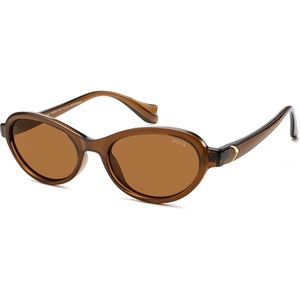 image:imageSOJOS Ocean Collection Polarized Retro Oval Sunglasses Womens Recycled Plastic Frame EcoFriendly UV400 EchoBrown