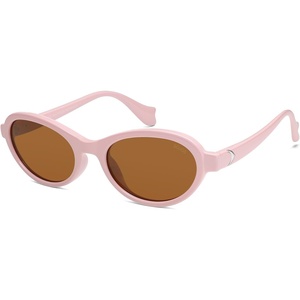 image:imageSOJOS Ocean Collection Polarized Retro Oval Sunglasses Womens Recycled Plastic Frame EcoFriendly UV400 EchoPinkBrown