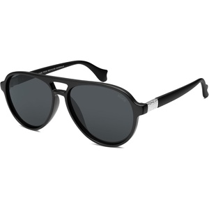 image:imageSOJOS Ocean Collection Polarized Retro Oversized Aviator Sunglasses Women Men Recycled Plastic EcoFriendly ConstellationBlackGrey