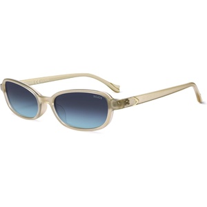image:imageSOJOS Ocean Collection Rectangle Polarized Sunglasses Women Men Retro Lightweight Narrow Trendy Cat Eye Sunnies ApexBeigeBlue