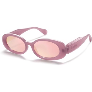 image:imageSOJOS Ocean Collection Retro Oval Polarized Sunglasses for Women Men Vintage Recycled Plastic Frame EcoFriendly SunlightPinkPink
