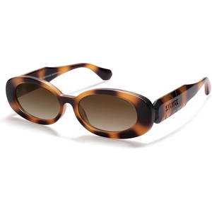 image:imageSOJOS Ocean Collection Retro Oval Polarized Sunglasses for Women Men Vintage Recycled Plastic Frame EcoFriendly SunlightTortoiseBraun