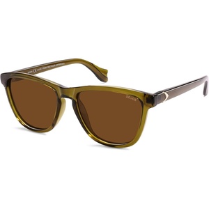 image:imageSOJOS Ocean Collection Retro Polarized Large Rectangular Sunglasses Women Men Recycled Plastic Ecofriendly Shades BaleenOlive GreenBrown