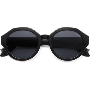 image:imageSOJOS Ocean Collection Round Sunglasses Recycled Fishing Net Frame EcoFriendly UV400 Polarized Lenses Indian OceanBlackGrey