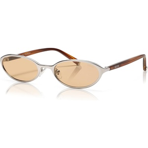 image:imageSOJOS Oval Polarized Sunglasses Women Metal Frame Pearl Temple Acetate Legs UV400 Retro Vintage Sunnies SJ3138 LUSTREYellowBrown