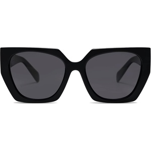 image:imageSOJOS Oversized Polarized Sunglasses for Women Big Designer Womens Trendy Square Shades SJ2205All Black