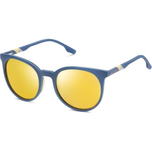 image:imageSOJOS Oversized Round Polarized Sports Sunglasses for Women Men Ultralight TR90 Womens Mens Sport Sunglasses SJ2092Navy BlueGold Mirrored