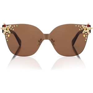 image:imageSOJOS Oversized Square Acetate LimitedEdition Sunglasses for Women with Star Accents UV400 Protection GlowheartBrown