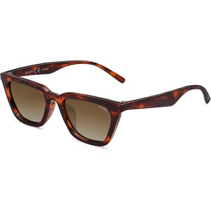 image:imageSOJOS Polarized Narrow Square Cateye Sunglasses for Women Retro Trendy Driving Glasses SJ2169Bright Orange Tortoise FrameBrown Lens