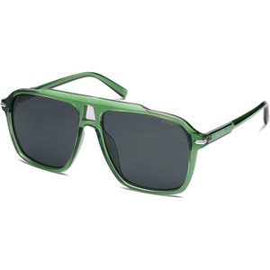 image:imageSOJOS Polarized Oversized Aviator Sunglasses for Men Women Square Pilot UV400 De Sol Para hombre SJ2647Transparent GreenGrey Lens
