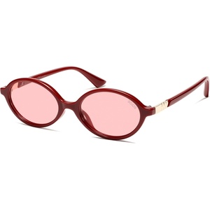 image:imageSOJOS Polarized Retro Oval Sunglasses for Women Chic Vintage 90s Y2K Sunnies UV400 Trendy Designer Sun Glasses SJ2703RedLight Red