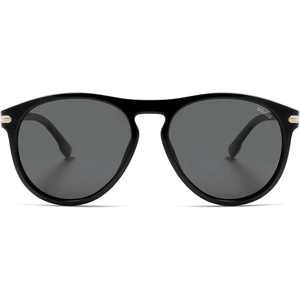 image:imageSOJOS Polarized Round Sunglasses for Men Women TR90 Frame UV Protection Mens Womens Sun Glasses SJ2669BlackGrey
