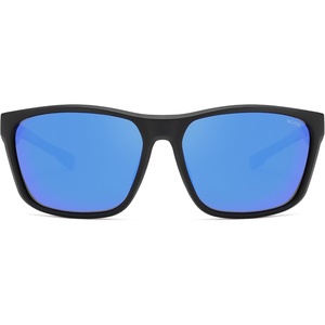 image:imageSOJOS Polarized Square Sunglasses Men Womens TR90 Lightweight Frame UV Protection ShadesMatte BlackBlue Mirrored