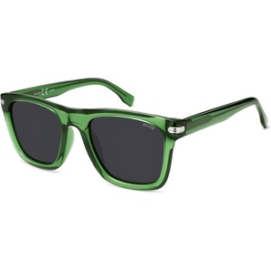 image:imageSOJOS Polarized Square Sunglasses for Men Women TR90 Frame UV Protection Mens Womens Sun Glasses SJ2649Crystal GreenGrey