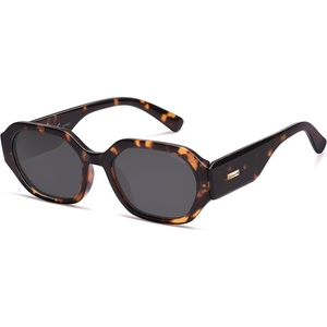 image:imageSOJOS Polarized Sunglasses For Women Retro Rectangle Womens Sun Glasses Trendy Narrow Square 90s Shades SJ2232TortoiseGrey