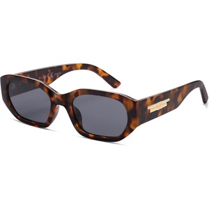 image:imageSOJOS Polarized Sunglasses Womens Mens Retro Rectangle Sun Glasses Trendy Hexagonal Frame 80s 90s Shades SJ2324Dark Demi