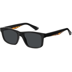 image:imageSOJOS Rectangle Polarized Sunglasses for Men Women Classic Acetate Frame UV Protective Wide Vision Shades SJ3115BlackGrey