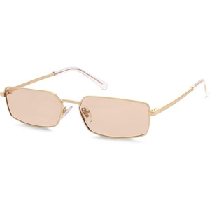 image:imageSOJOS Rectangle Polarized Sunglasses for Women men Wide Flat Lenses UV400 Protection Vintage ShadesGoldLight Brown