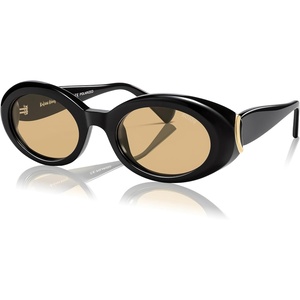 image:imageSOJOS Retro Acetate Oval Polarized Sunglasses Women Men 90s Vintage UV400 Protection Tiny Sun GlassesSUNSETHoney HourblackLight Brown
