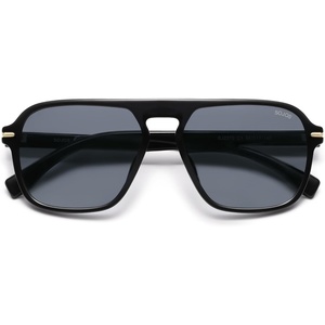 image:imageSOJOS Retro Aviator Polarized Sunglasses for Men Women Trendy Vintage Square Pilot Mens Shades SJ2370Black Frame Grey Lens