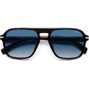 image:imageSOJOS Retro Aviator Polarized Sunglasses for Men Women Trendy Vintage Square Pilot Mens Shades SJ2370Tortoise Frame Blue Grading Lens
