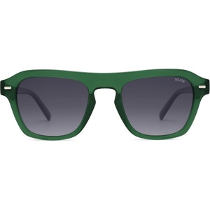 image:imageSOJOS Retro Aviator Polarized Sunglasses for Men Women Vintage Square Mens Shades SJ2632Green Frame Grey Grading Lens