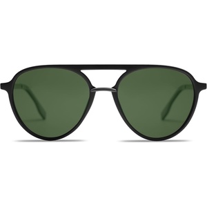 image:imageSOJOS Retro Aviator Polarized Sunglasses for Women Men Double Bridge Ladies ShadesMatte Black