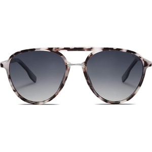 image:imageSOJOS Retro Aviator Polarized Sunglasses for Women Men Double Bridge Ladies ShadesTortoise Grey