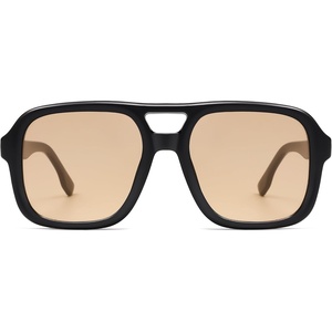image:imageSOJOS Retro Aviator Sunglasses For Women Men Square Womens Square Sun Glasses SJ2355Black Orange