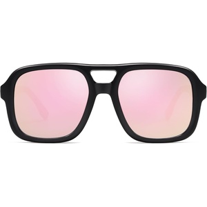 image:imageSOJOS Retro Aviator Sunglasses For Women Men Square Womens Square Sun Glasses SJ2355Black Pink Mirror