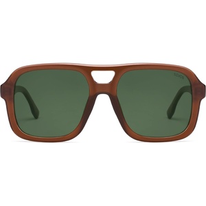 image:imageSOJOS Retro Aviator Sunglasses For Women Men Square Womens Square Sun Glasses SJ2355Milky Brown Green