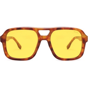 image:imageSOJOS Retro Aviator Sunglasses For Women Men Square Womens Square Sun Glasses SJ2355Yellow Tortoise Yellow