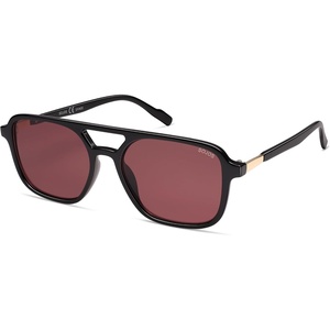 image:imageSOJOS Retro Aviator Sunglasses for Women MenTrendy Rectangle Womens Mens Shades Sun Glasses SJ2202Black FrameRed Lens