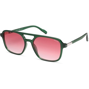 image:imageSOJOS Retro Aviator Sunglasses for Women MenTrendy Rectangle Womens Mens Shades Sun Glasses SJ2202Green FramePink Grading Lens