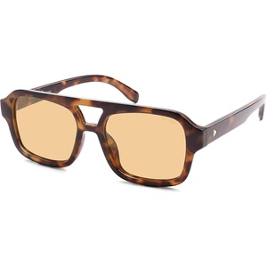 image:imageSOJOS Retro Aviator Sunglasses for Womens Mens Polarized Trendy Square Designer Inspired Shades 80s 90s Sun Glasses SJ2342Tortoise Brown
