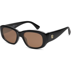 image:imageSOJOS Retro Large Rectangle Polarized Sunglasses Womens Mens Vintage Thick Chunky Frame 80s 90s Large Shades SJ2374Brown