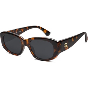 image:imageSOJOS Retro Large Rectangle Polarized Sunglasses Womens Mens Vintage Thick Chunky Frame 80s 90s Large Shades SJ2374Demi