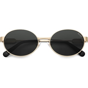 image:imageSOJOS Retro Oval Polarized Sunglasses Womens MenTrendy Round 90s Shades SJ1281Gold Frame Grey Lens
