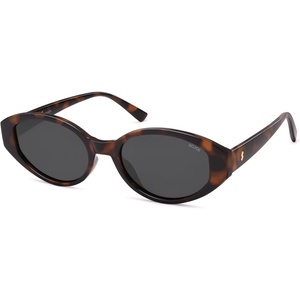 image:imageSOJOS Retro Oval Polarized Sunglasses for Women Cat Eye Shades SJ2608  Retro cateye style vintage look Perfect for travel shopping beach driving UV400 protection Lightweight and comfortableTortoise BrownGrey