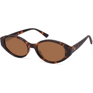 image:imageSOJOS Retro Oval Polarized Sunglasses for Women Cat Eye Shades SJ2608  Retro cateye style vintage look Perfect for travel shopping beach driving UV400 protection Lightweight and comfortableTortoise BrownBrown