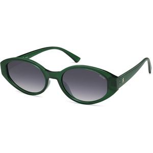 image:imageSOJOS Retro Oval Polarized Sunglasses for Women Cat Eye Shades SJ2608  Retro cateye style vintage look Perfect for travel shopping beach driving UV400 protection Lightweight and comfortableGreenGradient Grey