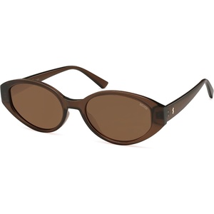 image:imageSOJOS Retro Oval Polarized Sunglasses for Women Cat Eye Shades SJ2608  Retro cateye style vintage look Perfect for travel shopping beach driving UV400 protection Lightweight and comfortableBrown