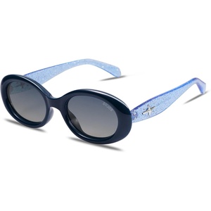 image:imageSOJOS Retro Oval Polarized Sunglasses for Women Men 90s Vintage UV400 Protection Tiny Sun Glasses SJ2286BlueGrey