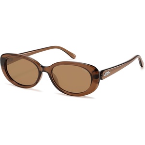 image:imageSOJOS Retro Oval Polarized Sunglasses for Women Men Big Vintage 90s Style Womens Mens Sunnies SJ2369Translucent BrownBrown