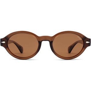 image:imageSOJOS Retro Oval Polarized Sunglasses for Women Men Chic Trendy 90s Sunnies Shades UV protection Sun Glasses SJ2630Brown Frame Brown Lens